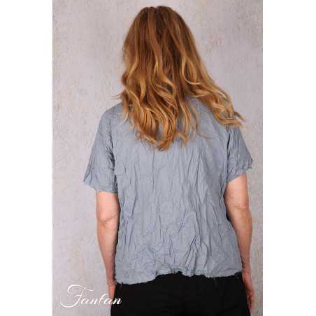 Privatsachen Blouse Applikleid Strasse en coton égyptien froissé