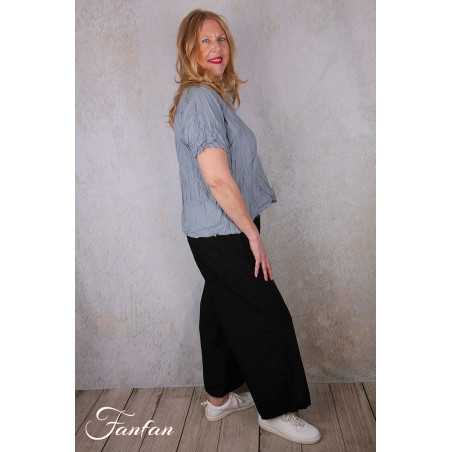 Privatsachen Blouse Applikleid Strasse en coton égyptien froissé