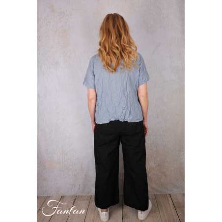 Privatsachen Blouse Applikleid Strasse en coton égyptien froissé