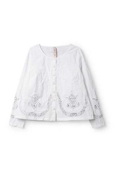 Ewa i Walla Blouse Trinity 44191 Broderie coton bio blanc