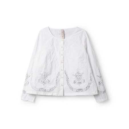 Ewa i Walla Blouse Trinity 44191 Broderie coton bio blanc