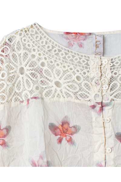 Ewa I Walla Blouse Lula 44202 Organdie coton Fleurs