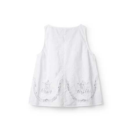 Ewa i Walla Top Laurel 33409 coton bio blanc