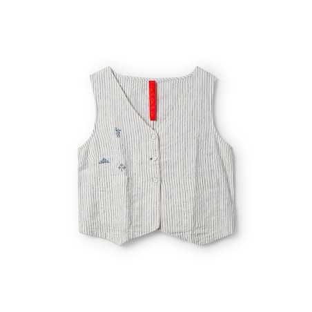 Ewa I Walla gilet Pomona 33413 lin rayé