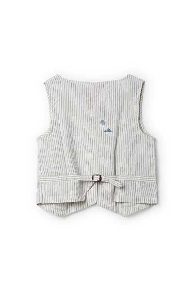 Ewa I Walla gilet Pomona 33413 lin rayé