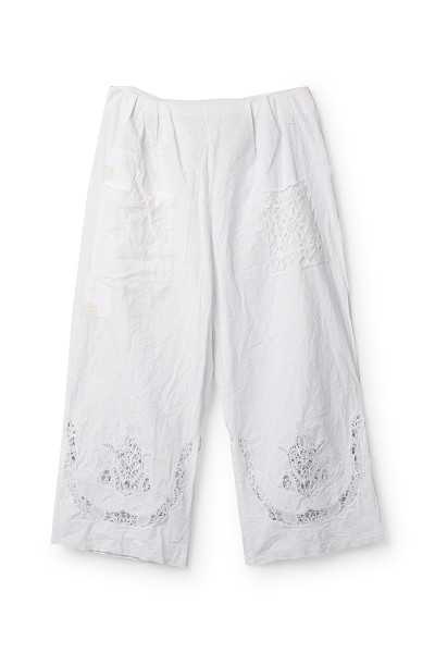 Ewa i Walla Pantalon Ejrin white 11441 Dentelle Coton Bio