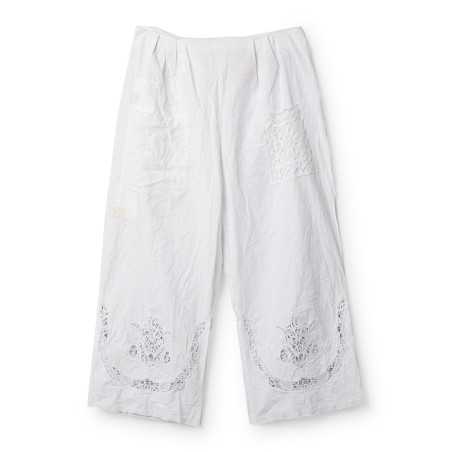 Ewa i Walla Pantalon Ejrin white 11441 Dentelle Coton Bio