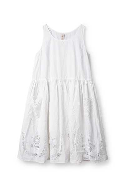 Ewa i Walla Robe Karine white 55942 Dentelle de Coton Bio