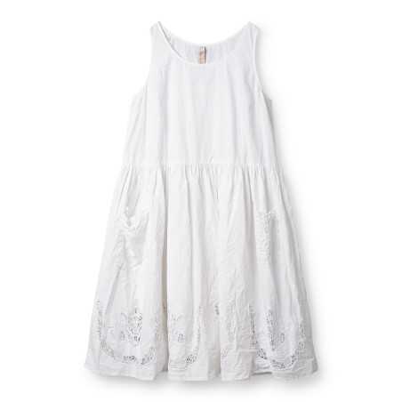 Ewa i Walla Robe Karine white 55942 Dentelle de Coton Bio