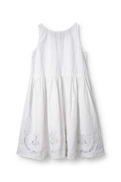Ewa i Walla Robe Karine white 55942 Dentelle de Coton Bio
