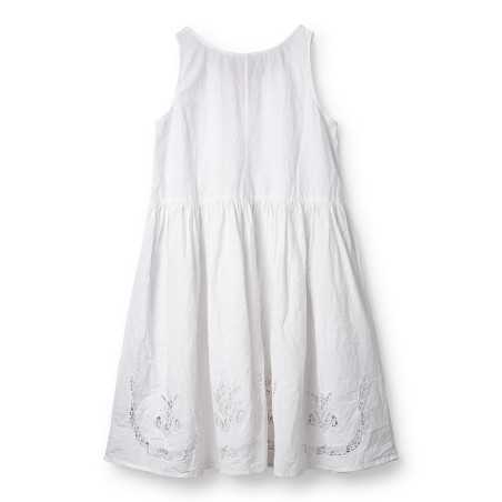 Ewa i Walla Robe Karine white 55942 Dentelle de Coton Bio
