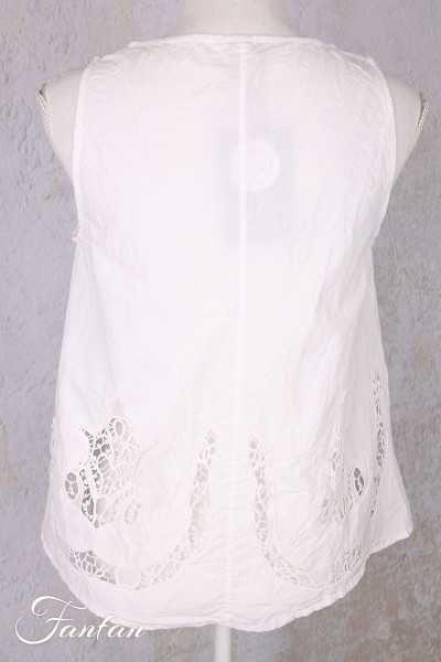 Ewa i Walla Top Laurel 33409 coton bio blanc