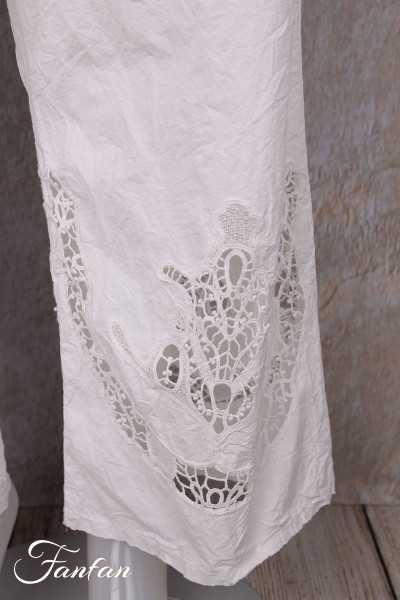 Ewa i Walla Pantalon Ejrin white 11441 Dentelle Coton Bio