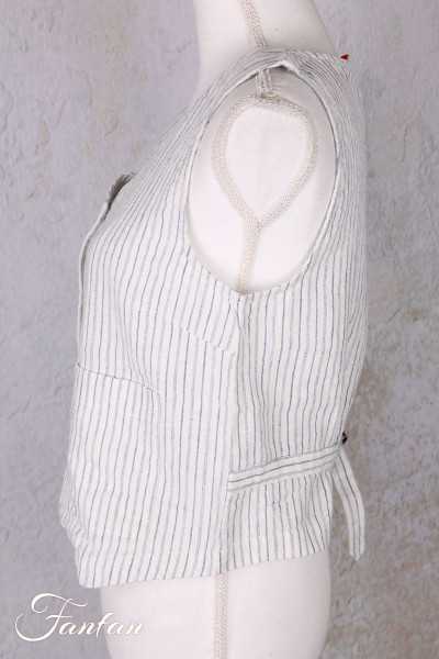 Ewa I Walla gilet Pomona 33413 lin rayé