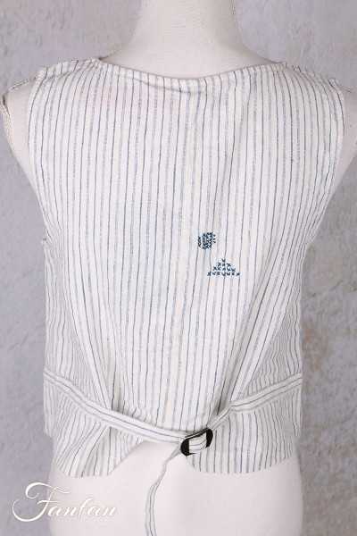 Ewa I Walla gilet Pomona 33413 lin rayé