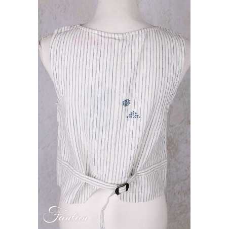 Ewa I Walla gilet Pomona 33413 lin rayé