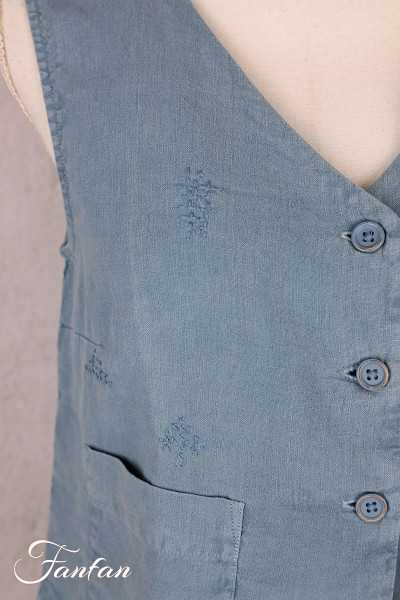 Ewa I Walla gilet Pomona 33413 Lin Indigo