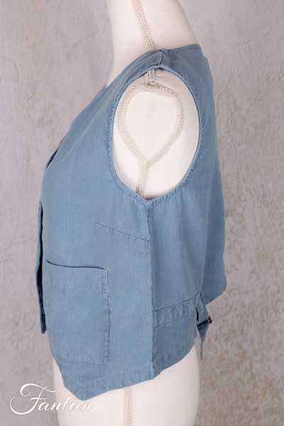 Ewa I Walla gilet Pomona 33413 Lin Indigo