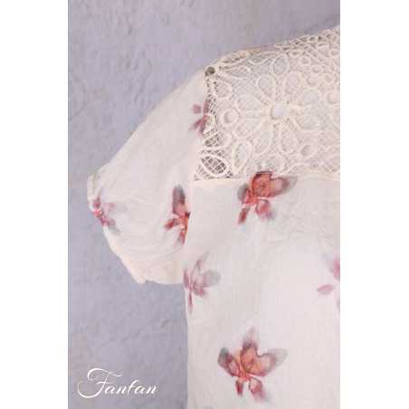 Ewa I Walla Blouse Lula 44202 Organdie coton Fleurs