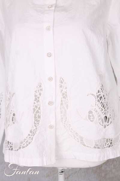 Ewa i Walla Blouse Trinity 44191 Broderie coton bio blanc