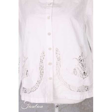 Ewa i Walla Blouse Trinity 44191 Broderie coton bio blanc