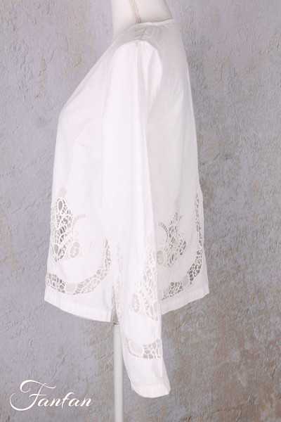 Ewa i Walla Blouse Trinity 44191 Broderie coton bio blanc