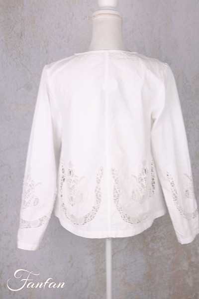 Ewa i Walla Blouse Trinity 44191 Broderie coton bio blanc