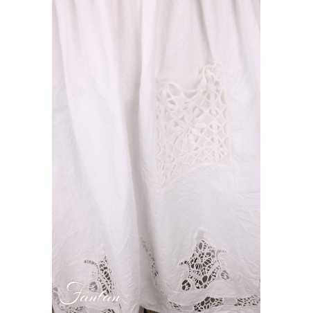 Ewa i Walla Robe Karine white 55942 Dentelle de Coton Bio