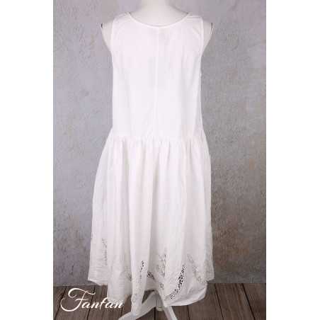 Ewa i Walla Robe Karine white 55942 Dentelle de Coton Bio