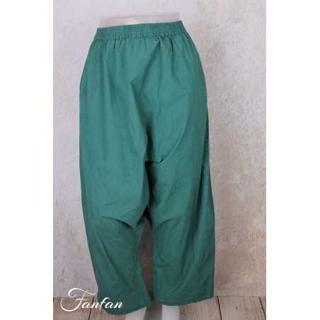 Privatsachen Pantalon sarouel Zäunetz coton Jade