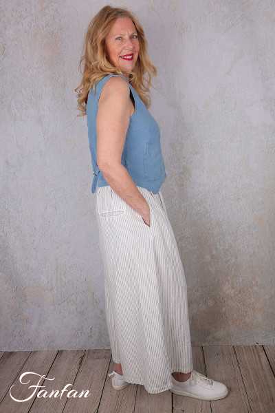 Ewa I Walla gilet Pomona 33413 Lin Indigo