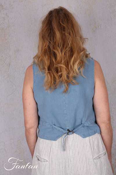 Ewa I Walla gilet Pomona 33413 Lin Indigo