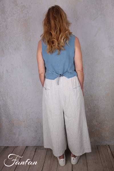 Ewa I Walla gilet Pomona 33413 Lin Indigo