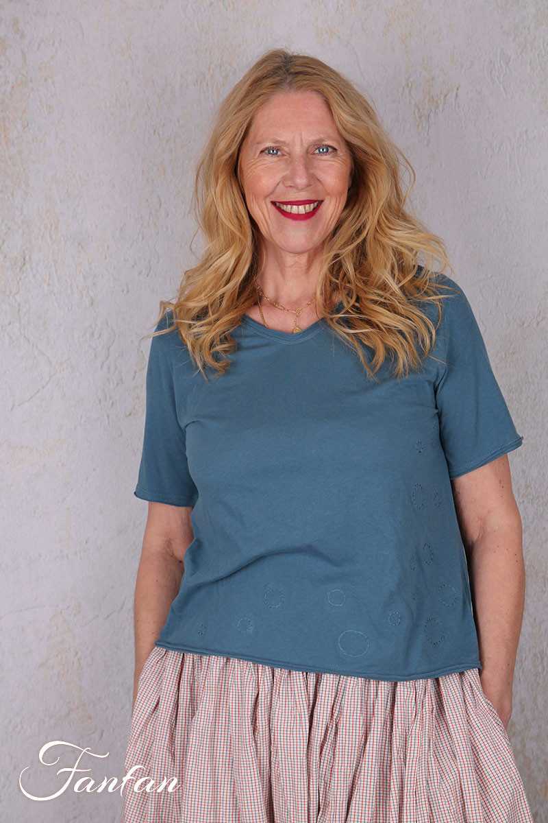 Ewa I Walla Tee Genna 44204 blue Coton