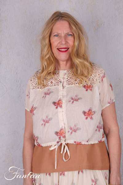 Ewa I Walla Blouse Lula 44202 Organdie coton Fleurs