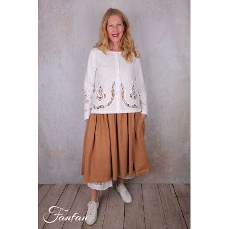 Ewa i Walla Blouse Trinity 44191 Broderie coton bio blanc