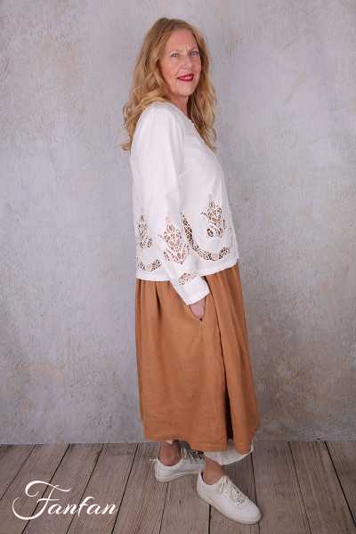 Ewa i Walla Blouse Trinity 44191 Broderie coton bio blanc