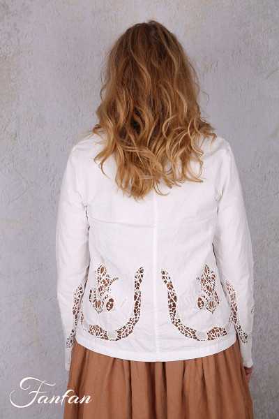 Ewa i Walla Blouse Trinity 44191 Broderie coton bio blanc