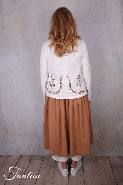 Ewa i Walla Blouse Trinity 44191 Broderie coton bio blanc