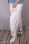 Ewa i Walla Pantalon Ejrin white 11441 Dentelle Coton Bio