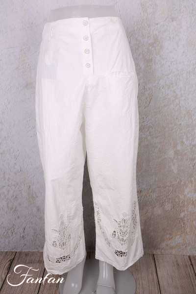 Ewa i Walla Pantalon Ejrin white 11441 Dentelle Coton Bio