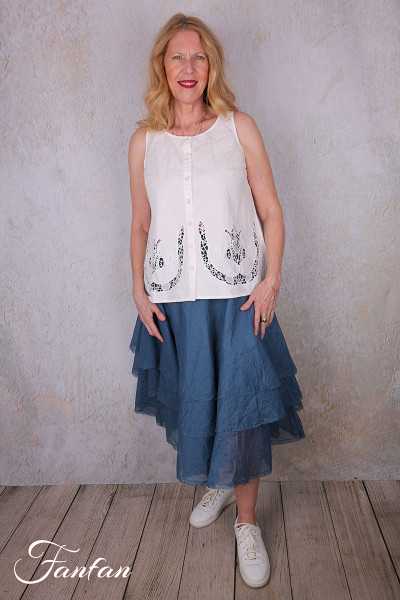 Ewa i Walla Top Laurel 33409 coton bio blanc