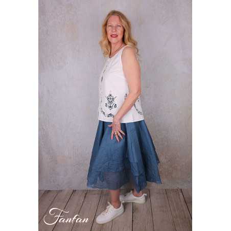 Ewa i Walla Top Laurel 33409 coton bio blanc