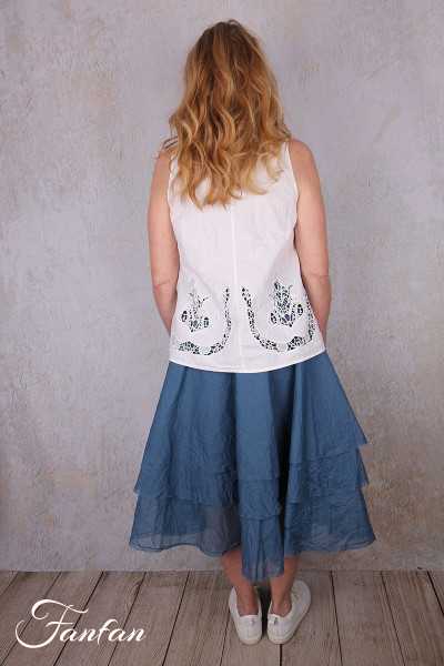 Ewa i Walla Top Laurel 33409 coton bio blanc