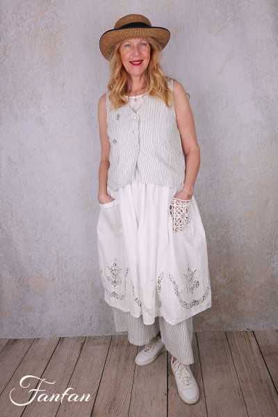 Ewa I Walla gilet Pomona 33413 lin rayé