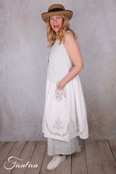 Ewa I Walla gilet Pomona 33413 lin rayé