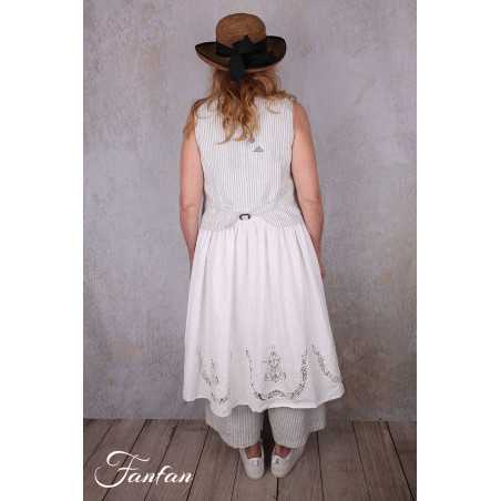 Ewa I Walla gilet Pomona 33413 lin rayé