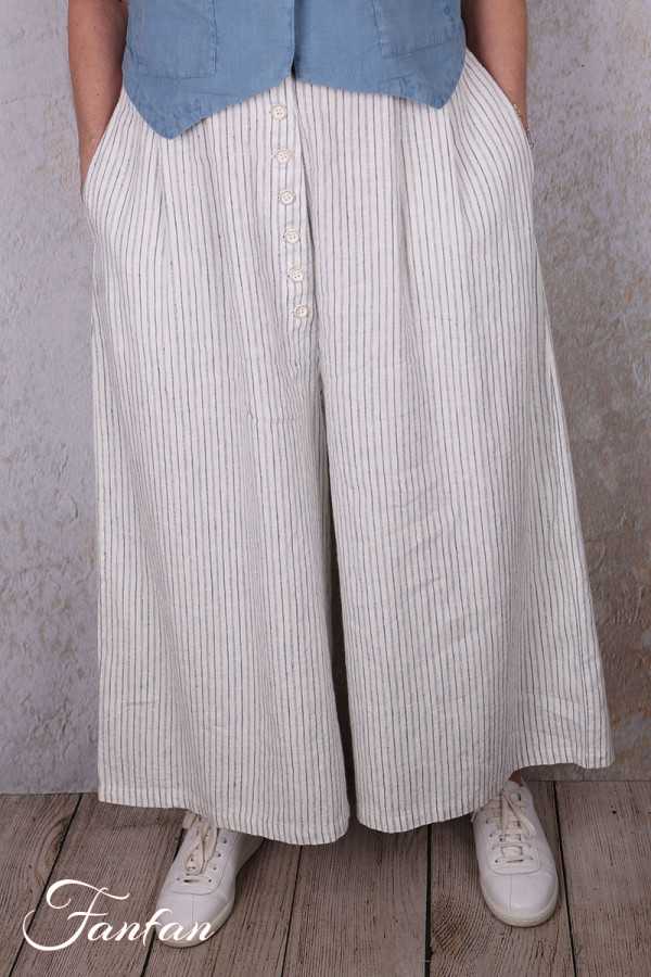 Ewa i Walla Pantalon Bim 11442 lin rayé