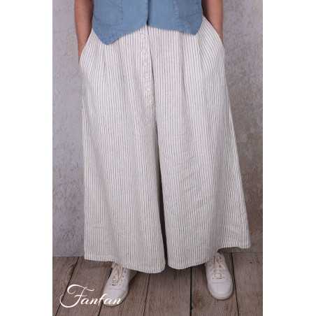 Ewa i Walla Pantalon Bim 11442 lin rayé