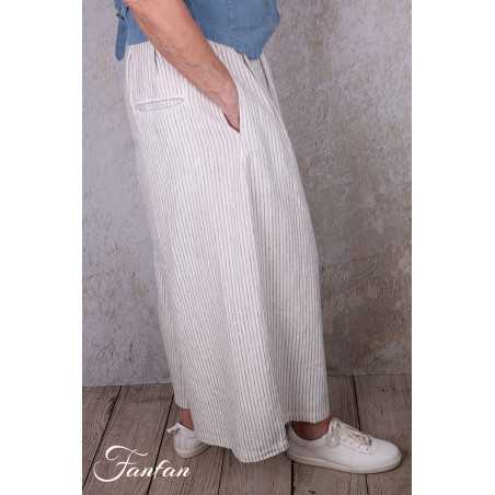 Ewa i Walla Pantalon Bim 11442 lin rayé